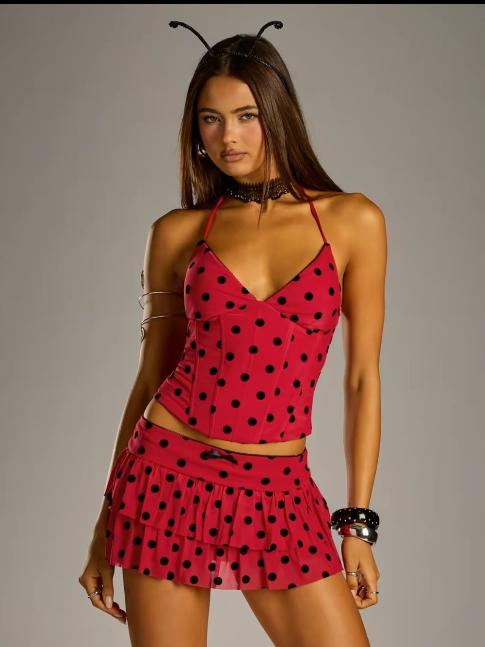Red Polka Dot ladybug costume Set - Women's costume